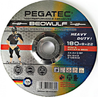 Kotouč brusný 180x8 Pegatec Beowulf - technologie 2v1 s voštinovými kanálky