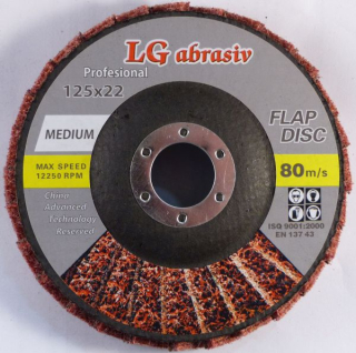 Leštící kotouč lamelový Medium červený 125mm zrnitost 400