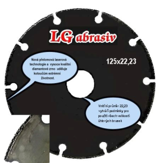 Kotouč řezný METAL PLUS 125 s diamantovou vrstvou, vhodný na kov